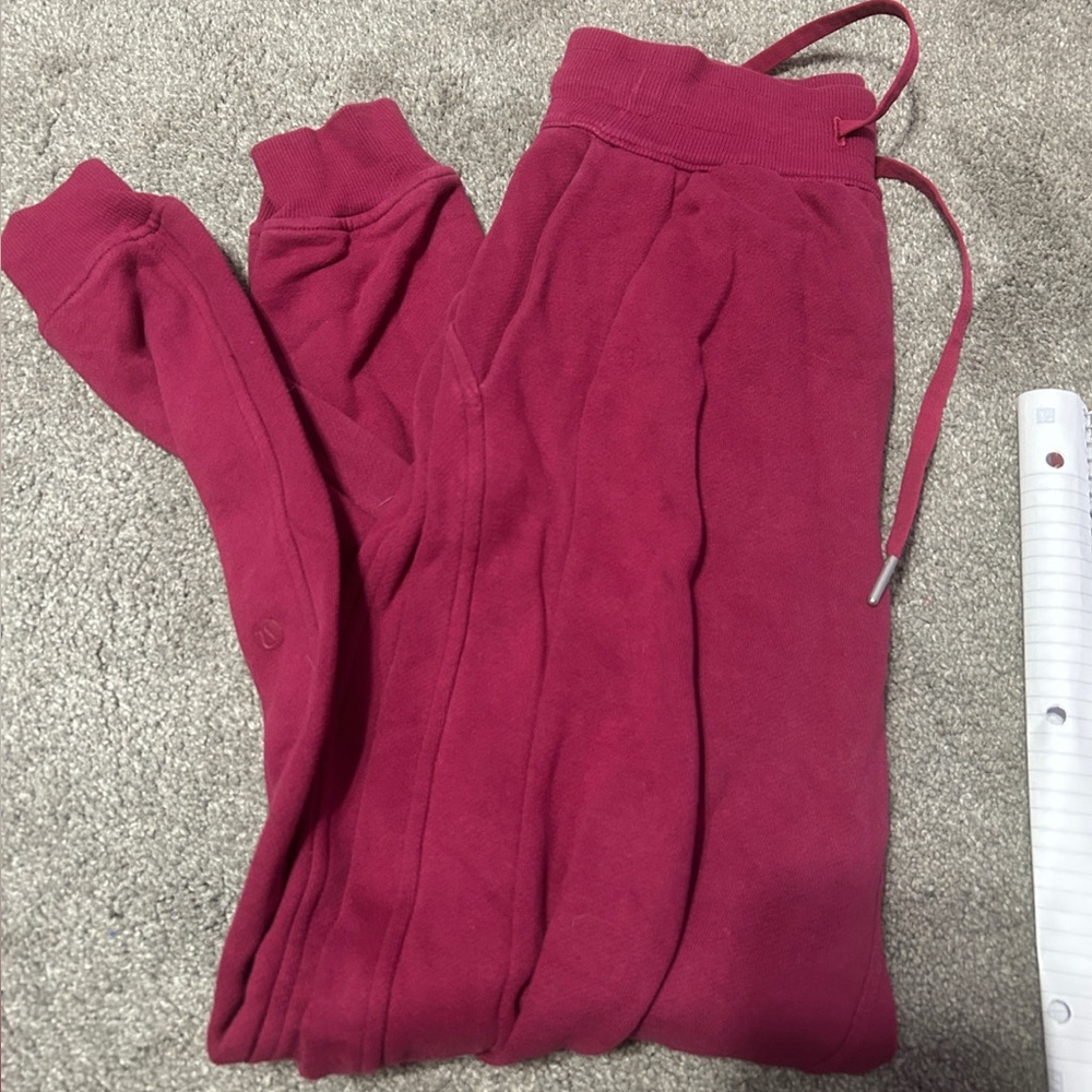 Lululemon Athletica Red Track Pants